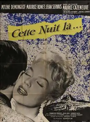 NIGHT HEAT CETTE NUIT LA French Grande Movie Poster 47x63 MYLENE DEMONGEOT 1958 • $150