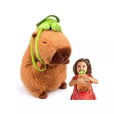 Capybara Carrying Turtle Backpack Stuffed Animal Capybara Toy Cute Guinea Pig US • $16.99