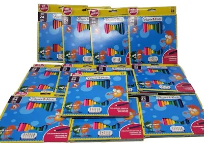 JOB LOT. CLEARANCE STOCK. 12 X Paper Mate 24 Pack Coloured Pencils • £0.99