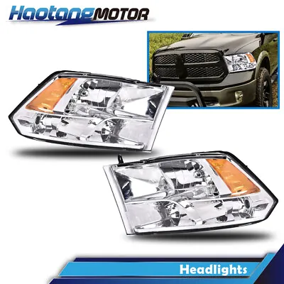 Chrome Housing Amber Corner Headlight Head Lamp Fit For 09-18 Ram 1500 2500 3500 • $77.78