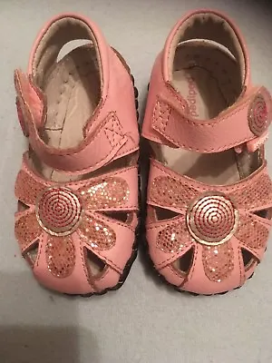 0-6 Months Pediped Baby Girls Sparkly Crawling Shoes With Leather Soles - Pink • £4.99