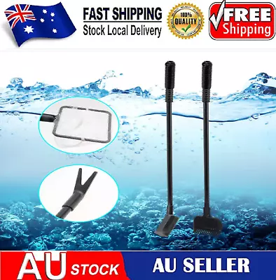 $9.79 • Buy Aquarium Fish Tank Cleaning Kit Tool Glass Net Long Handle Gravel Rake Cleaner