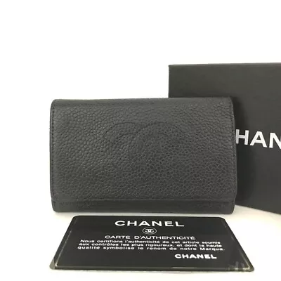 CHANEL CC LogoCaviar Skin 6 Ring Key Case/9Y0160 • $1