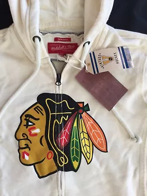 NWT * MITCHELL & NESS Women’s Chicago Blackhawks NHL * Sweatshirt Hoodie * Small • $29.99