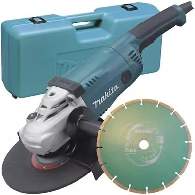 Angle Grinder 230mm 2000W Paddle Switch (with Diamond Blade Cary Case)  • £172.48