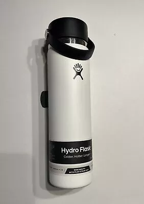 Hydro Flask Wide Mouth Insulated Water Bottle W/ Flex Straw Cap • $28