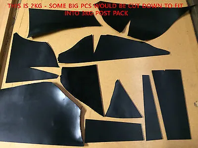 4kg Bag Premium Italian Leather Offcuts - Black. 3.5mm - BIG PCS 4 LORETTA • $120