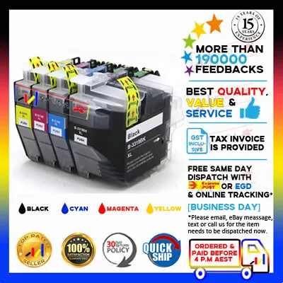 10x NoN-OEM LC3319XL LC3317 HY Ink Cartridges For Brother MFC-J5330DW J5730DW • $59.89