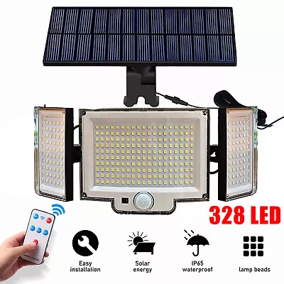 990000lm 328 LED Solar Street Light Outdoor Commercial Waterproof Yard Wall Lamp • $22.99