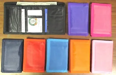 Pick 1-cute Tri Fold Nylon Wallet 3.5  X 5   1 Zipper unisex-mc7444 • $7.99