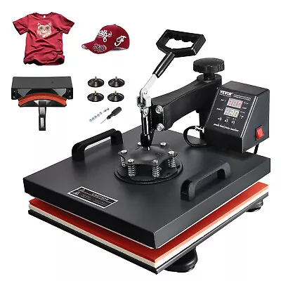VEVOR 2 In1 Heat Press Machine 15 X15  T-shirt Cap Sublimation Print Transfer • $131.68