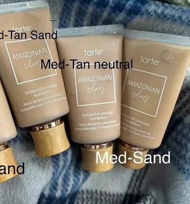 Tarte Amazonian Clay 16-Hour Full Coverage Foundation Med-tan Neutral • $14.99