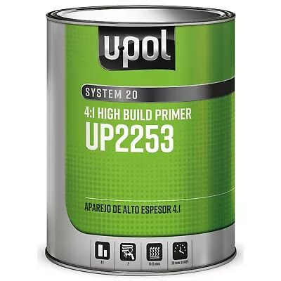 1 Gallon U-Pol 4:1 High Build Gray Auto Primer Filler Surfacer & Sealer UP2253  • $79.16