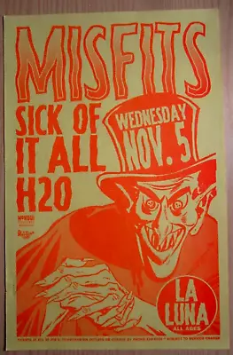 Misfits Poster 1997 Original Portland Concert Show Flyer W/ Sick Of It All & H2O • $35