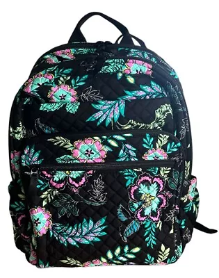 Vera Bradley Cotton Campus Travel Laptop Backpack Island Garden W/Trolley Sleeve • $89
