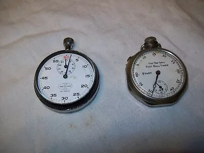 Pair    MEYLAN Stopwatch And True Time Tellers Foot Ball Timer Pocket Watch • $29.50