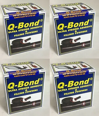 4 X Q-Bond Kit 2-Part Adhesive Repair Glue Filler Chemical Metal Plastic Welding • £55.95