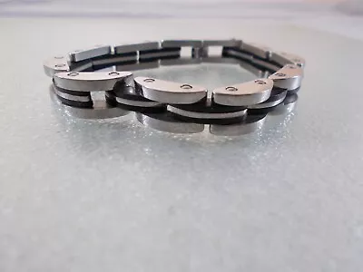 Stainless Steel Man's Men Center Link Heavy Biker Bracelet Free Shipping • $12