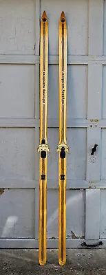 Pair Wooden Cross Country Skiis Odyssey Wanderer Made By Asnes 77.5  Waxable • $45