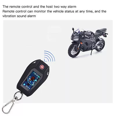 Motorcycle Alarm System PKE Sensing LCD Display Multifunction Anti Theft Device • $89.10
