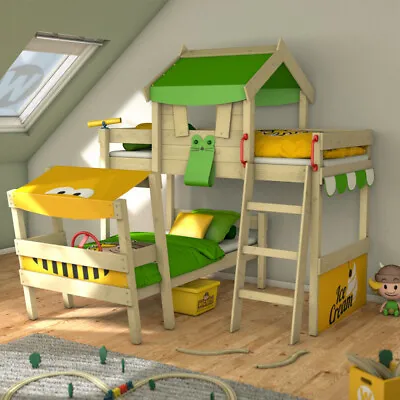 £439 • Buy WICKEY CrAzY Trunky Bunk Bed Children's Double Bed Adventure Bed With Roof
