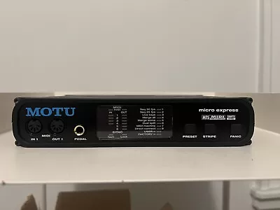 MOTU Micro Express 4x6 USB MIDI Interface With SMPTE • $100