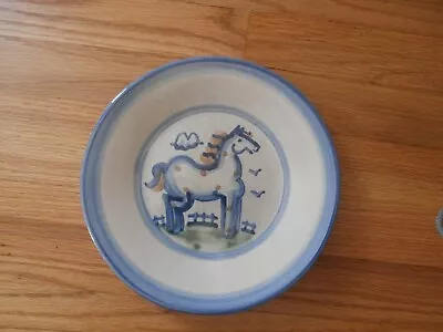 Vintage MA Hadley Pottery Pony Luncheon Plate 8.75” • $14