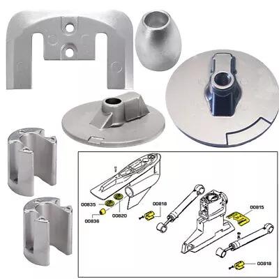 Tecnoseal Anode Kit W/Hardware - Mercury Bravo 3 2004-Present - Magnesium • $59.88