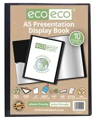 A5 Presentation Display Book 10 Pockets To View Eco 041 • £3.35
