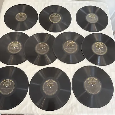 Lot 10 Vintage Victor Records 78RPM 10” 1920-1940s Various Genres And Artists #5 • $29.74