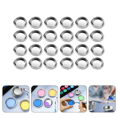 30pcs Small Paint Tray Round Paint Tray Round Paint Pallet Mixing Color Trays • £12.99