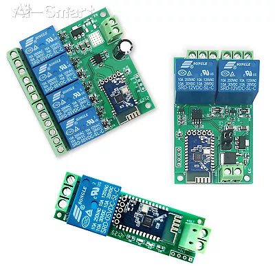 DC5V/12V 1/2/4 Channel Bluetooth Relay Module APP Control Switch Smart Home New • $8.16