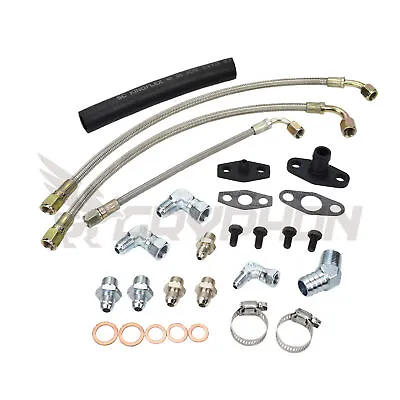 Turbo Oil Water Line Kit For Nissan 200SX S14 S15 SR20DET Garrett T3 M16 Water • $115.98