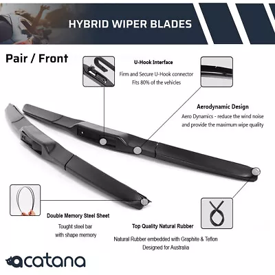 Wiper Blades For Holden Captiva CG 2006 - 2017 Pair 24  + 16  Front Windscreen • $26.90