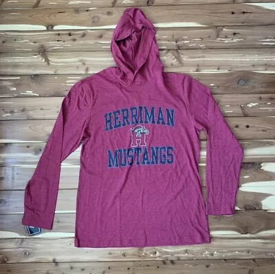 Herriman Mustangs Utah High School Sweatshirt Hoodie Pel Athletic Maroon Mens • $10