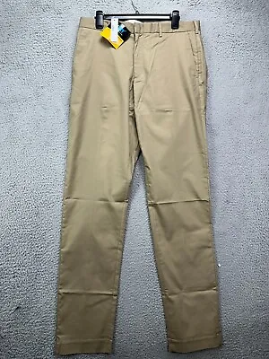 J.Crew Pants Mens 34X36 Ludlow Tan Khakis Chino 3XDry Slim Fit Straight NEW B24 • $38