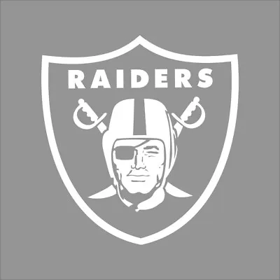 Oakland Raiders NFL Team Logo 1 Color Vinyl Decal Sticker Car Window Wall • $10.49