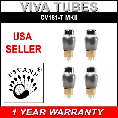 New Gain Matched Quad (4 Pcs) Psvane CV181-T MKII MK II Vacuum Tubes USA Seller • $426.77