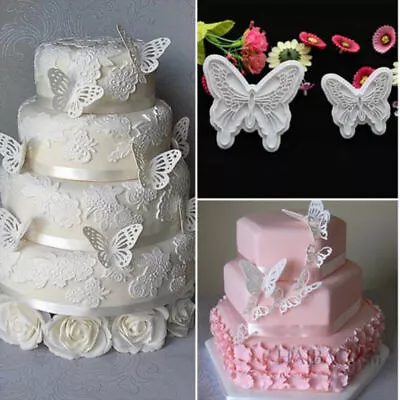 BUTTERFLY Cake Cutter Fondant Icing Tool Decorating Mould Sugarcraft Mold 3 • £3.65