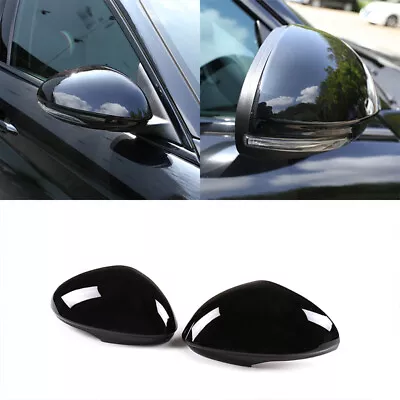 Gloss Black Side Rearview Mirror Cover Caps For Alfa Romeo Giulia 2017-2021 ABS • $52.79