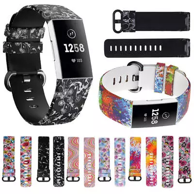$11.99 • Buy For Fitbit Charge 3 / 4 Watch Band Strap Wristband Soft Silicone Bracelet