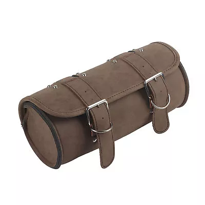 Universal Motorcycle Saddlebag Luggage PU Tool Storage Bag Brown Vintage Style⁺ • $32.19