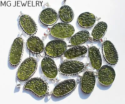 Moldavite Gemstone 925 Silver Plated Pendants 30 Pcs Lot MFA986 • $84.99