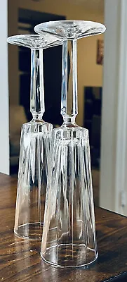 $27.99 • Buy Set Of 2 Vintage Crystal Champagne Flutes Contour By BLOCK  9 1/8  Discontinued