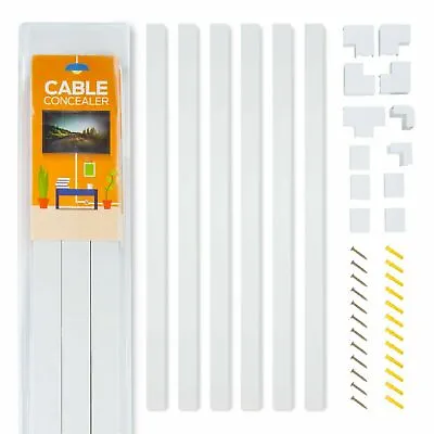 Cord Cable Cover Wall Concealer Management Raceway Kit Organize Home Office • $24.99
