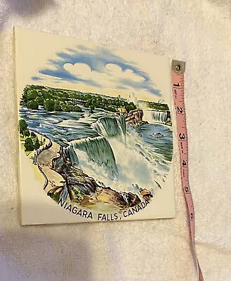 Vintage Ceramic Tile Art Trivet  Niagra Falls Canada • $10