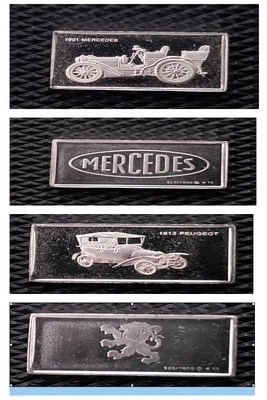 £20 • Buy 4 X JOHN PINCHES MINIATURE CAR 925 SILVER 1.6g INGOT - See Details In Photos