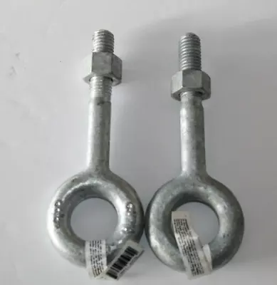 2 Bolts  5/8  X 4  Eye Bolts With Nut. Galvanized Heavy Duty  NEW • $19.50