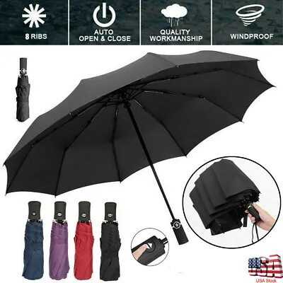 Automatic Umbrella Anti-UV Sun/Rain Windproof 3 Folding Compact Umbrella • $12.95