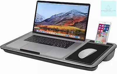 SEFFO Lap Desk Laptop Stand Portable Tray With Cushion Built In Mouse Pad And • £27.26